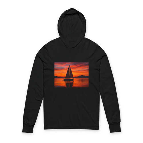 Sailing into Sunset - Unisex Hooded Long Sleeve Tee