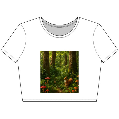 Ecosystem Harmony - Women’s Poly-Cotton Crop Tee Ecosystem Harmony - Women’s Poly-Cotton Crop Tee