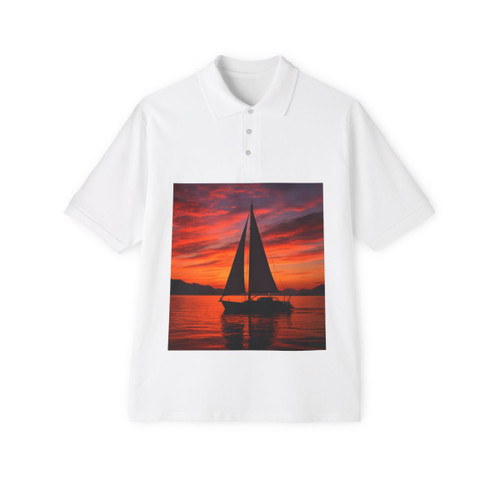 Sailing into Sunset - Men's Piqué Polo Sailing into Sunset - Men's Piqué Polo