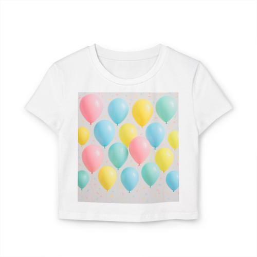 Whimsical Balloon Bash - Women's Baby Tee Whimsical Balloon Bash - Women's Baby Tee