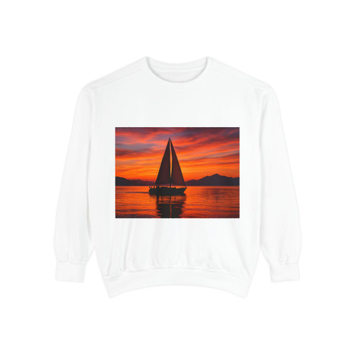 Sailing into Sunset - Unisex Garment-Dyed Sweatshirt