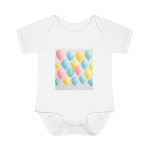 Whimsical Balloon Bash - Infant Baby Rib Bodysuit Whimsical Balloon Bash - Infant Baby Rib Bodysuit