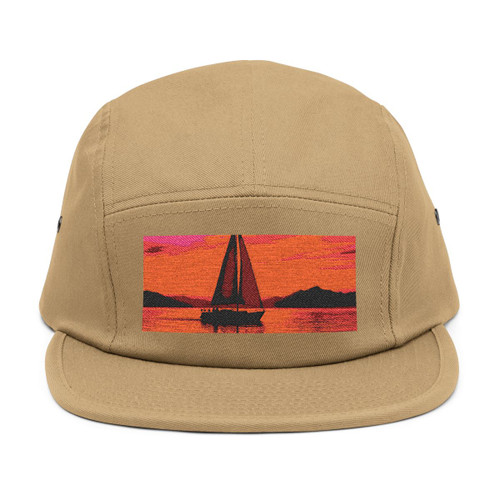 Sailing into Sunset - 5 Panel Cap (Embroidery) Sailing into Sunset - 5 Panel Cap (Embroidery)