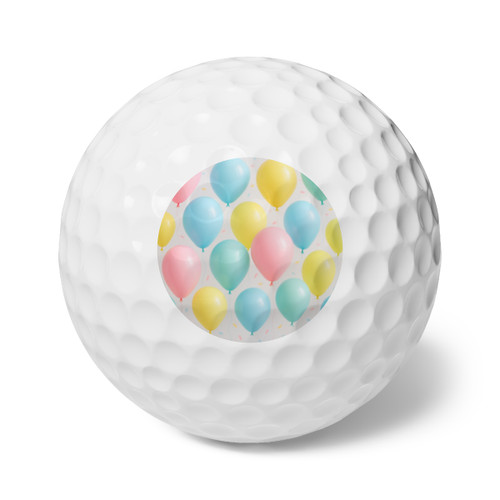 Whimsical Balloon Bash - Golf Balls, 6pcs