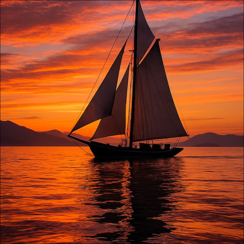 Sailing into Sunset - Temporary Tattoos