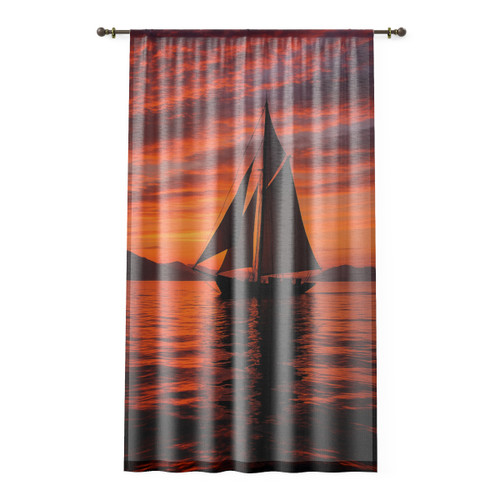 Sailing into Sunset - Window Curtain