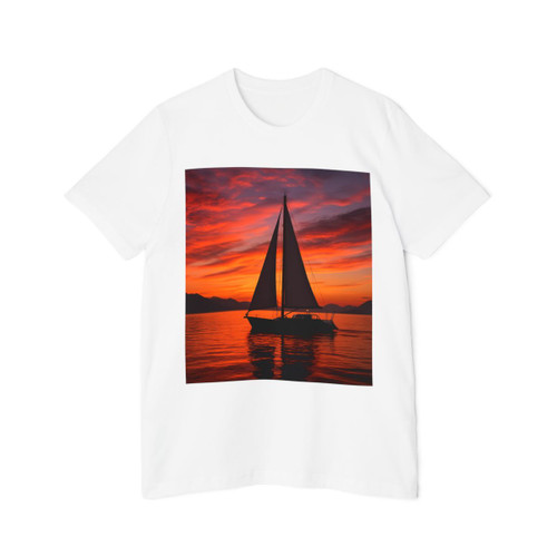 Sailing into Sunset - USA-Made Unisex Short-Sleeve Jersey T-Shirt Sailing into Sunset - USA-Made Unisex Short-Sleeve Jersey T-Shirt