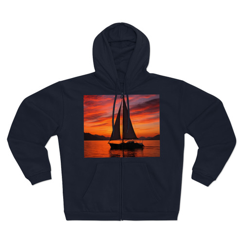 Sailing into Sunset - Unisex Hooded Zip Sweatshirt Sailing into Sunset - Unisex Hooded Zip Sweatshirt