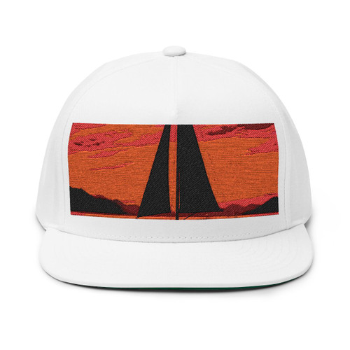 Sailing into Sunset - Flat Bill Cap (Embroidery) Sailing into Sunset - Flat Bill Cap (Embroidery)