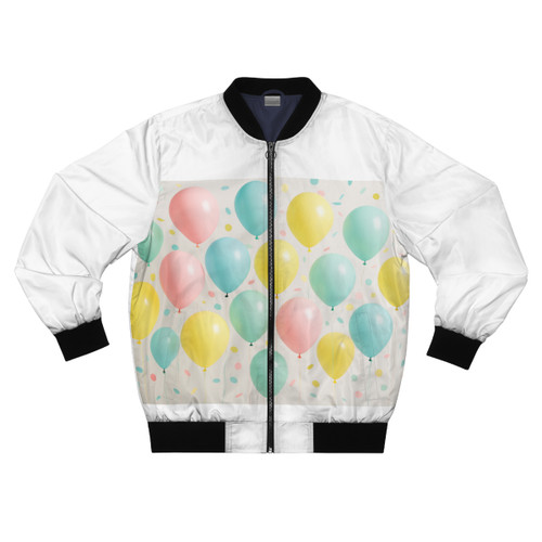 Whimsical Balloon Bash - Men's Bomber Jacket (AOP) Whimsical Balloon Bash - Men's Bomber Jacket (AOP)