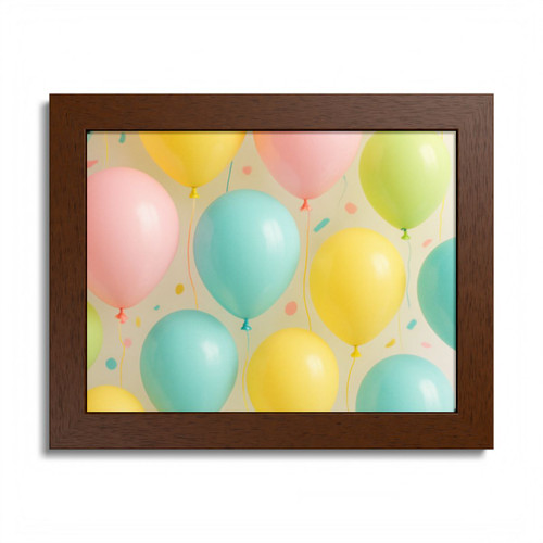 Whimsical Balloon Bash - Framed Poster, Multi-Color