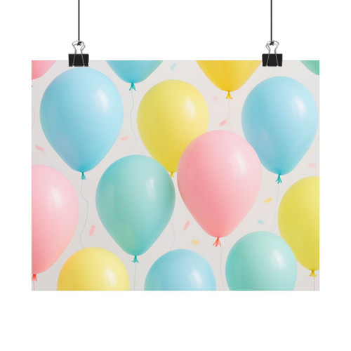 Whimsical Balloon Bash - Matte Horizontal Posters