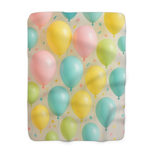 Whimsical Balloon Bash - Sherpa Fleece Blanket
