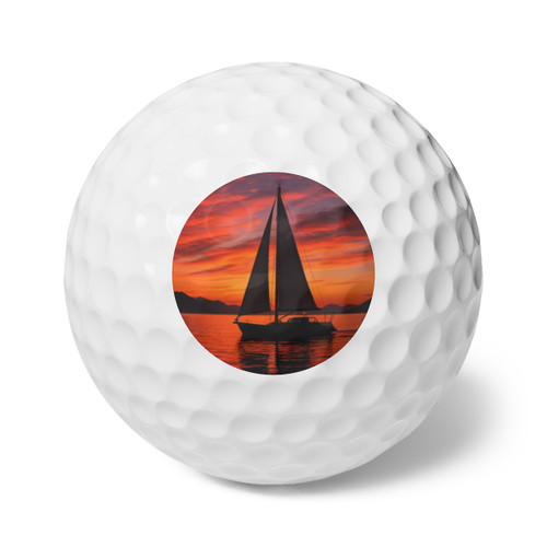 Sailing into Sunset - Golf Balls, 6pcs