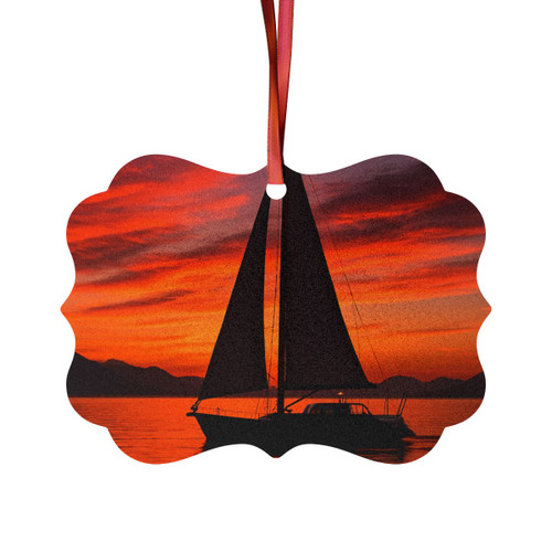 Sailing into Sunset - Aluminum Ornaments (1pc, 5pcs, 10pcs, 20pcs)