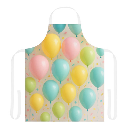 Whimsical Balloon Bash - Apron, 5-Color Straps (AOP)