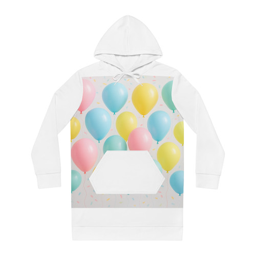 Whimsical Balloon Bash - Women's Hoodie Dress (AOP) Whimsical Balloon Bash - Women's Hoodie Dress (AOP)