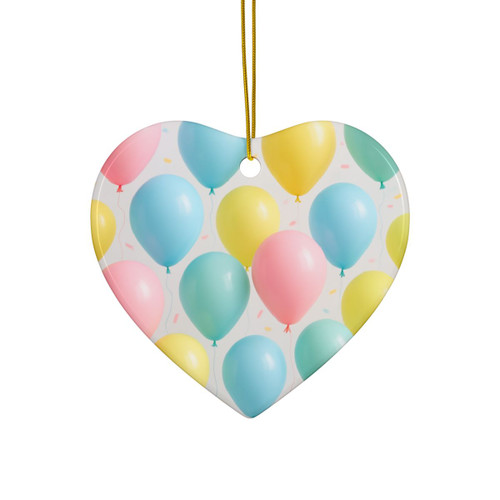 Whimsical Balloon Bash - Ceramic Ornaments, 2-Side Print, (1pc, 3pcs, 5pcs, 10pcs)