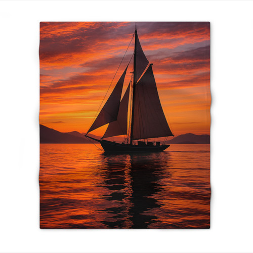 Sailing into Sunset - Throw Blanket