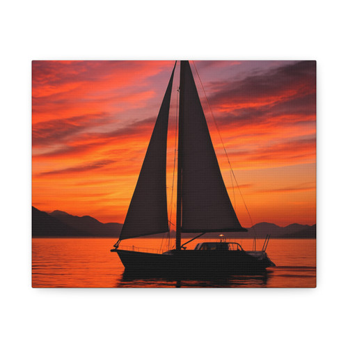 Sailing into Sunset - Stretched Canvas