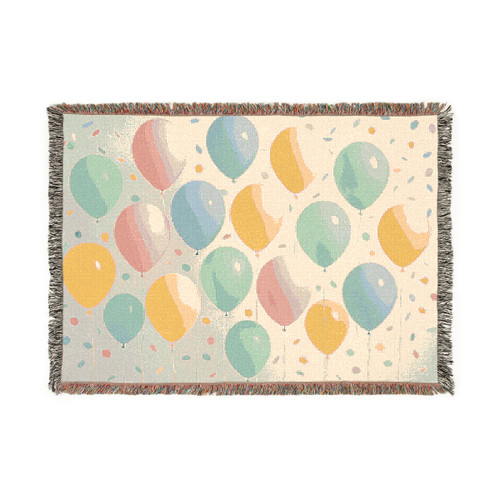 Whimsical Balloon Bash - Woven Blanket