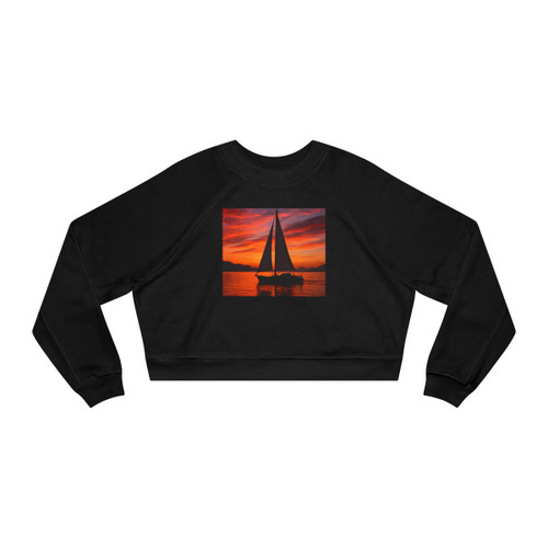 Sailing into Sunset - Women's Cropped Fleece Pullover Sailing into Sunset - Women's Cropped Fleece Pullover