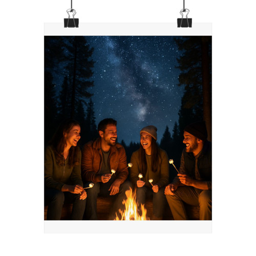 Whimsical Campfire Nights - Matte Vertical Posters