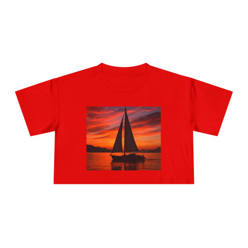 Sailing into Sunset - Women's Crop Tee Sailing into Sunset - Women's Crop Tee