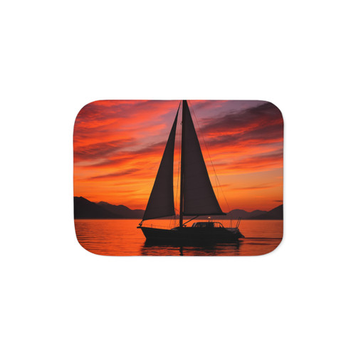 Sailing into Sunset - Sherpa Blanket, Two Colors