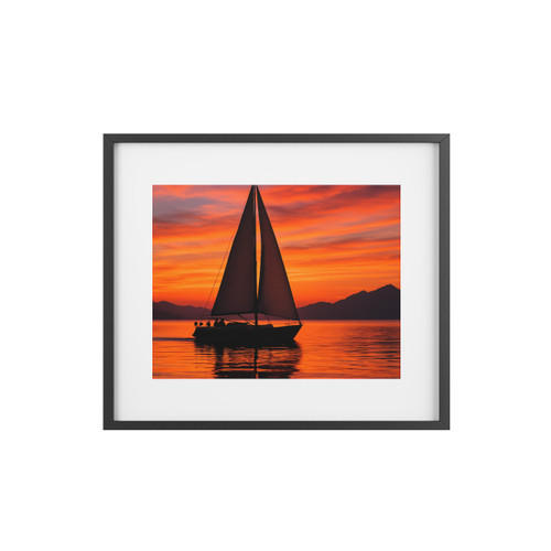 Sailing into Sunset - Framed Posters, Matte