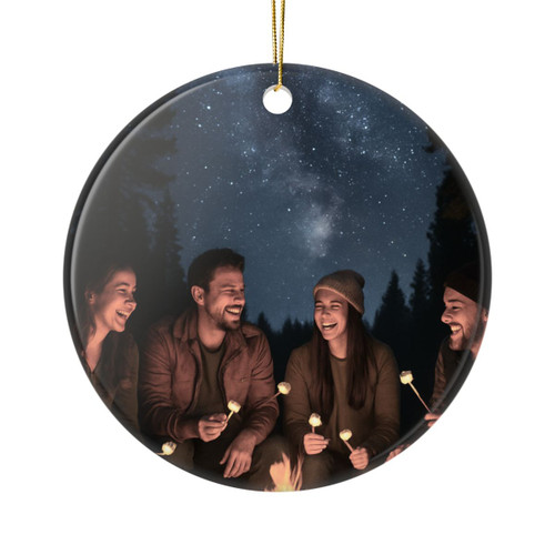 Whimsical Campfire Nights - Ceramic Ornaments, 1-Side Print