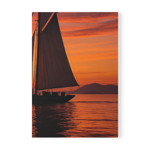 Sailing into Sunset - Softcover Notebook, A5