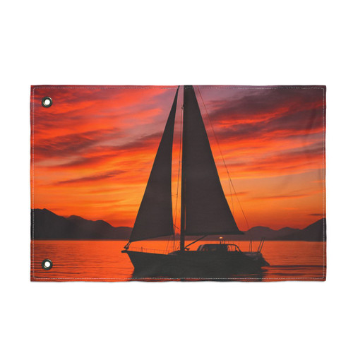 Sailing into Sunset - Double Sided Flag