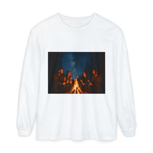 Whimsical Campfire Nights - Unisex Garment-dyed Long Sleeve T-Shirt Whimsical Campfire Nights - Unisex Garment-dyed Long Sleeve T-Shirt
