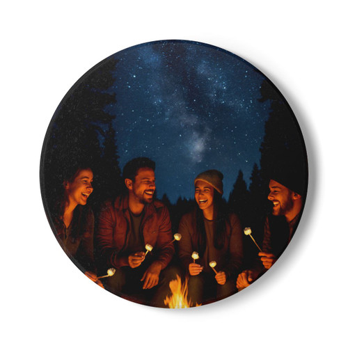 Whimsical Campfire Nights - Ceramic Coaster