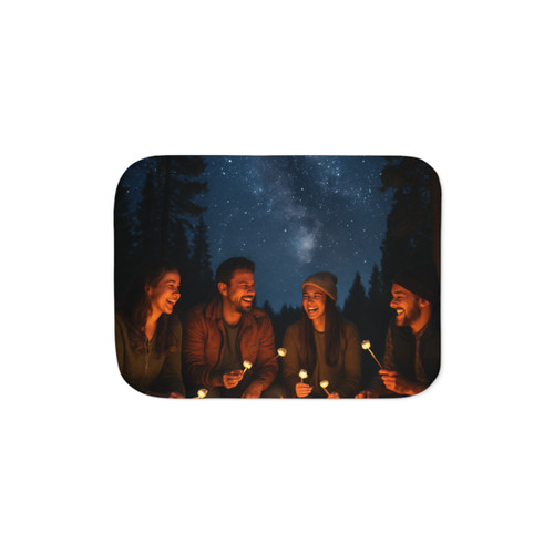 Whimsical Campfire Nights - Sherpa Blanket, Two Colors