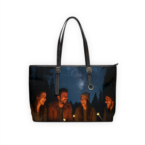 Whimsical Campfire Nights - PU Leather Shoulder Bag Whimsical Campfire Nights - PU Leather Shoulder Bag