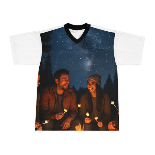 Whimsical Campfire Nights - Unisex Football Jersey (AOP) Whimsical Campfire Nights - Unisex Football Jersey (AOP)