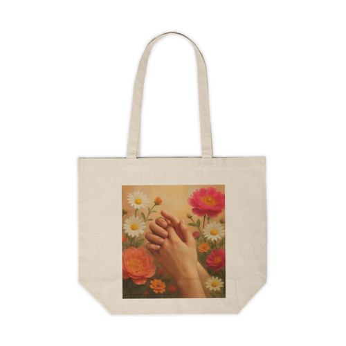 Heartfelt Connections - Canvas Shopping Tote Heartfelt Connections - Canvas Shopping Tote
