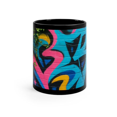 Urban Jungle Vibes - Black Coffee Mug, 11oz