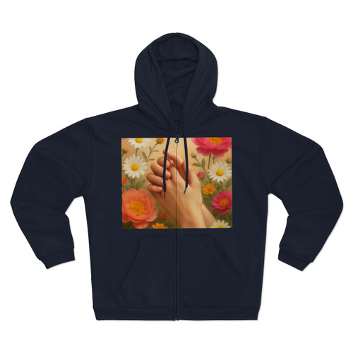 Heartfelt Connections - Unisex Hooded Zip Sweatshirt Heartfelt Connections - Unisex Hooded Zip Sweatshirt