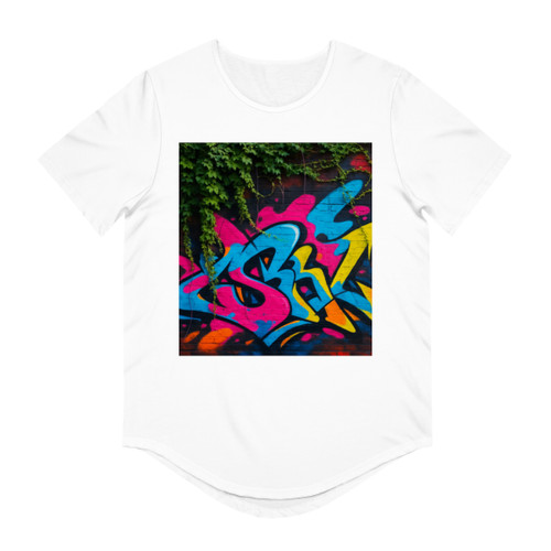 Urban Jungle Vibes - Men's Jersey Curved Hem Tee
