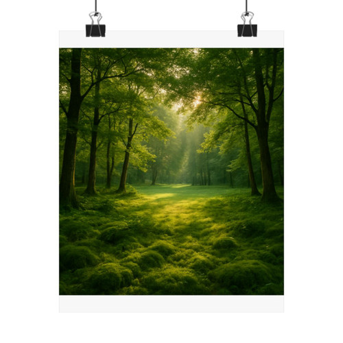 Emerald Forest Glade - Matte Vertical Posters