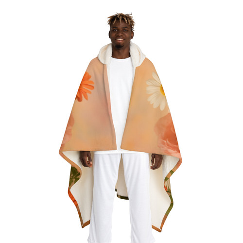 Heartfelt Connections - Hooded Sherpa Fleece Blanket