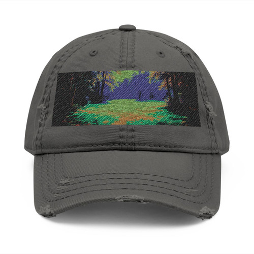 Emerald Forest Glade - Distressed Dad Hat (Embroidery)