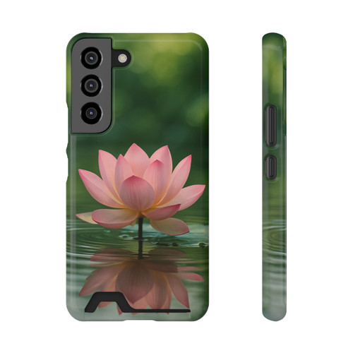 Tranquil Lotus - Phone Case With Card Holder