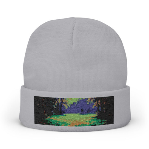 Emerald Forest Glade - Knit Beanie (Embroidery)
