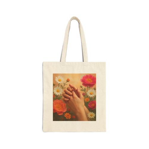 Heartfelt Connections - Cotton Canvas Tote Bag Heartfelt Connections - Cotton Canvas Tote Bag