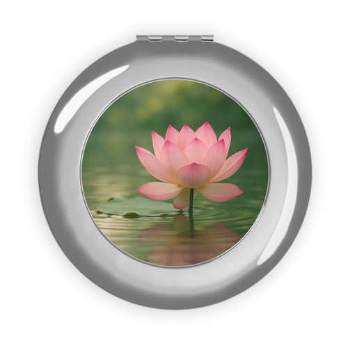 Tranquil Lotus - Compact Travel Mirror
