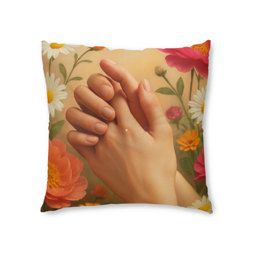 Heartfelt Connections - Tufted Floor Pillow, Square